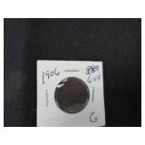 Indian Head Pennies- 1891, 1902, 1906,1907,1908, 1899, Buffalo Nickel