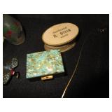 2 Necklaces, 2 Very Small Containers, Many Small Animals