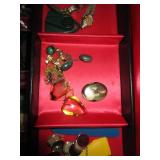 Old Jewelry Box With Jewelry Inside