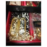 Old Jewelry Box With Jewelry Inside