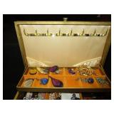 Old Jewelry Box With Jewelry Inside