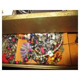 Old Jewelry Box With Jewelry Inside