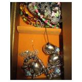 Old Jewelry Box With Jewelry Inside