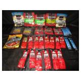 Total 0f 30 : Peppered, Siracha, Jalapeno, Teriyaki, Hickory Smoked bags of beef jerky. Plus peppered, garlic, sweet&hot jerky sticks