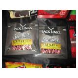Total 0f 30 : Peppered, Siracha, Jalapeno, Teriyaki, Hickory Smoked bags of beef jerky. Plus peppered, garlic, sweet&hot jerky sticks