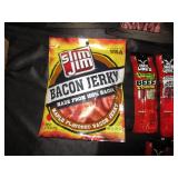 Total 0f 30 : Peppered, Siracha, Jalapeno, Teriyaki, Hickory Smoked bags of beef jerky. Plus peppered, garlic, sweet&hot jerky sticks