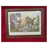 vintage Currier and Ives print