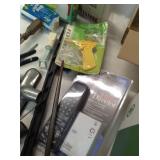 Bathroom and Kitchen Hardware - Miter box with Saw - Craftsman Drill - and Garage items