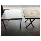 2 vintage wooden tables