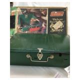 Large camping stove fishing poles, reels  baseball glove  ND bean bags game