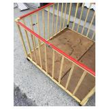 Nockonwood Playpen Antique Vintage Old Crib Wooden and table