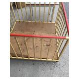 Nockonwood Playpen Antique Vintage Old Crib Wooden and table