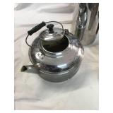 Regal coffee pot, 2 air pots, large kettle and cake pan