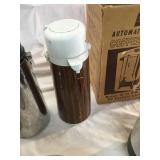 Regal coffee pot, 2 air pots, large kettle and cake pan