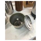 Regal coffee pot, 2 air pots, large kettle and cake pan