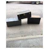 3 trucks - 2 wooden and 1 steel