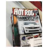 Hot Rod magazines Gun bag, Fishing rod case , pull up bar and small portable fridge