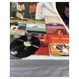 29 records Various artist and music 1 box set and 3 loose records, poster 2 story books