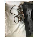 Record player, speakers and 23 records