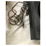 Record player, speakers and 23 records