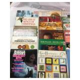 Record player, speakers and 23 records