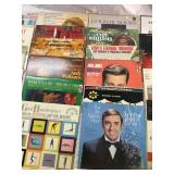 Record player, speakers and 23 records