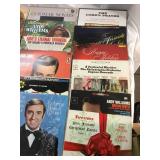 Record player, speakers and 23 records