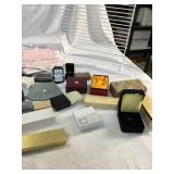 Jewelry cases and plex glass shelves