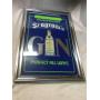 Antique Segram's Gin "perfect all Ways" Mirror - Silver Frame
