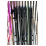 Plastic Fence Posts, Small Spade, and Lawn Ornaments