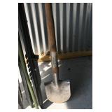 Plastic Fence Posts, Small Spade, and Lawn Ornaments