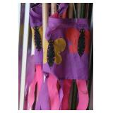 Plastic Fence Posts, Small Spade, and Lawn Ornaments