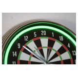 Neon Dartboard Clock