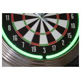 Neon Dartboard Clock