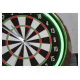 Neon Dartboard Clock