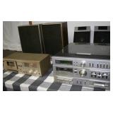 Record/Cassette Player and Tape Deck with Speakers