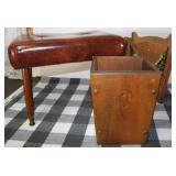 Footstool and Trash Cans
