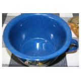 Squirrel Figurines and Enamel Bucket