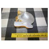 Squirrel Figurines and Enamel Bucket