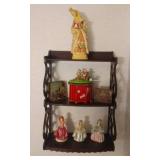 Wall Shelf (20x14), Victorian Figurines, Music Box