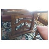 Large Dining Room Table Set: Includes Table (71x41x30), Leaf (18"), Table Pads & 6-Chairs