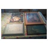 Lot Of 4-Wall Decor ("Waiting" By Melvin Boynton)