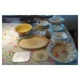 Large Lot Of Dishware: Nesting Bowls, Serving Bowls, Trays, Trivets, More