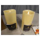 2 Scented Luminara Candles with Remote and Scent Pods