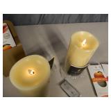 2 Scented Luminara Candles with Remote and Scent Pods