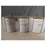 New Elle Decor 3 Piece Canister Set