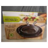 New 3 Piece Pre-Seasoned Cast Iron Pan Set