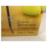 New Large Glass Beverage Dispenser New Large Glass Beverage Dispenser