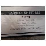 New Queen 6 Piece Sheet Set