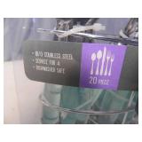 New 20 Piece Silverware Set with Chrome Caddy New 20 Piece Silverware Set with Chrome Caddy